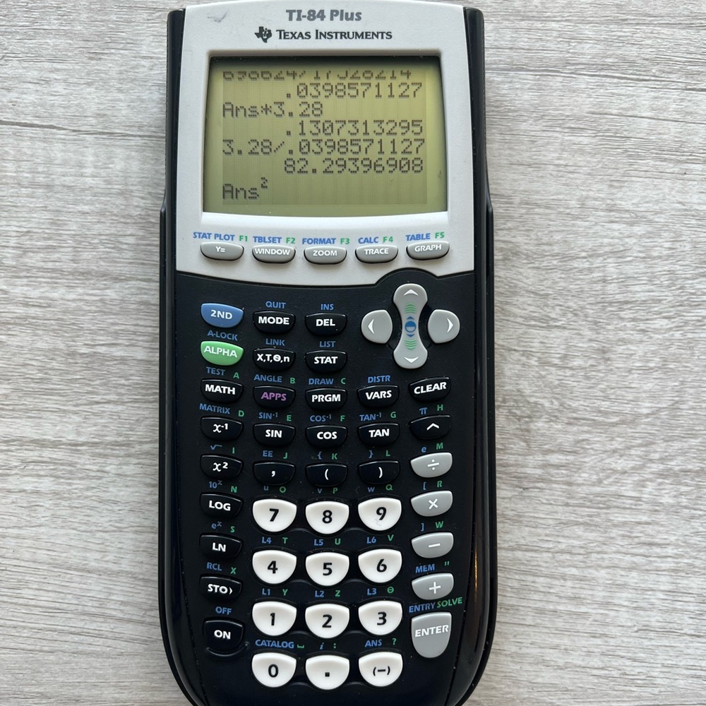 Black Texas Instruments Graphing Calculator - TI84 Plus